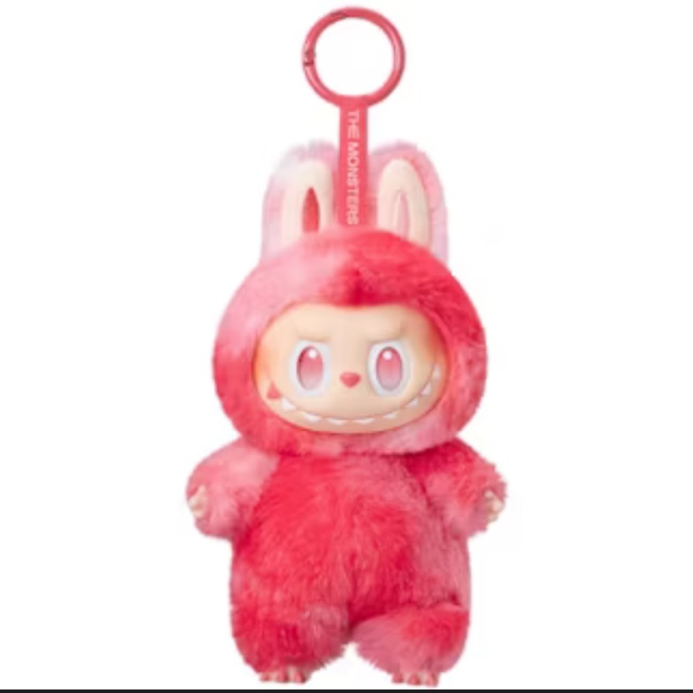 Pink Plush Keychain Accessory